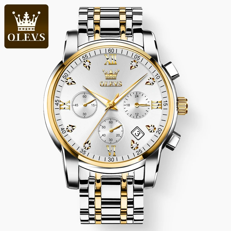 Watches for Men Top Brand Luxury Chronograph Luminous Quartz Watch Fashi... - £48.25 GBP