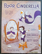 MAX FLEISCHER : BETTY BOOP (POOR CINDERELLA) ORIGINAL 1934 SHEET MUSIC (... - £237.40 GBP