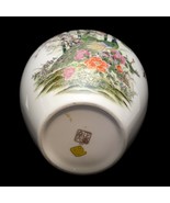 Otagiri OMC Japan Vase Jar Urn Peacock In Bamboo Garden Gold Trim 6&quot; h. ... - $21.75