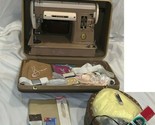 WORKING VINTAGE 1955 SINGER SEWING MACHINE 301A WITH PETAL BUTTON HOLER ... - £246.38 GBP