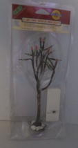 Lemax Village Accessory  9 inch Tree with 25 Mini Lights in Box with Battery Box - £13.04 GBP