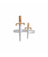 Mixed Metal Adjustable Swords Ring - $64.74 CAD