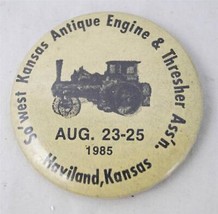 Vintage Haviland Kansas Antique Engine &amp; Thresher Association Pinback Pin - £25.86 GBP