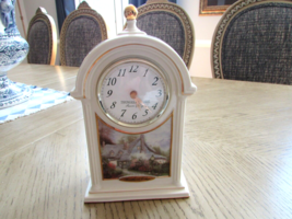 Thomas Kinkade Porcelain Quartz Sweetheart Cottage Mantel Shelf Clock Tested - £18.47 GBP