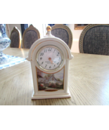 Thomas Kinkade Porcelain Quartz Sweetheart Cottage Mantel Shelf Clock Te... - $464.63 MXN