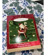 2001 Hallmark Ornament QX8261 ROCKING REINDEER in Original Box  #19473 - $8.46 CAD