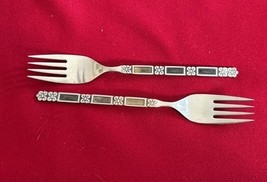 Vtg Madrid Black Salad Forks Oneida Community Silver - $355.70 MXN