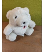 Vintage 1996 Coca Cola Polar Bear Plush  White Stiffes Animal Toy  - £10.18 GBP