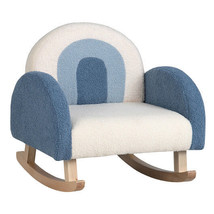 Kids Rocking Chair Children Velvet Upholstered Sofa with Solid Wood Legs... - $2,478.92 MXN