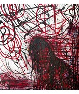 The Lurker Horror Gothic Painting OOAK Art Surreal Abstract JMS 2019 Sig... - $957.38 CAD