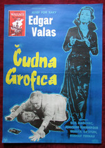 1961 Original Movie Poster Strange Countess Die seltsame Gräfin Edgar Wallace YU - £69.90 GBP