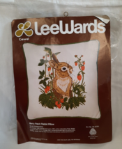 Vintage Lee Wards Crewel Kit ~ Berry Patch Rabbit Pillow #35-51751 - $29.65