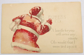 Vintage Santa Claus Express Co Christmas Present - Pink of Perfection Postcard - $18.55