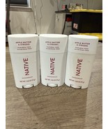 NEW 3Pk Native Deodorant Apple Butter Strudel 2.65oz Paraben Free Alumin... - €19,53 EUR