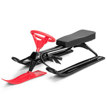 Snow Racer Sled Suitable for Snow Sand &amp; Grass w/ Steering Wheels and Br... - $151.13