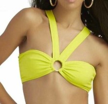 Womens Halter Crop Bralette Top O-Ring Yellow Junior Girls Nicki Minaj-sz XL - £4.30 GBP