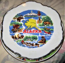 State of Alaska Souvenir Plate Scalloped Edges EUC Vintage 7 in. - £7.86 GBP