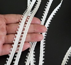 3/8&quot; 1cm wide 5-50yd OffWhite/ Raw White Rayon French Picot Braid Trim L... - $6.99+