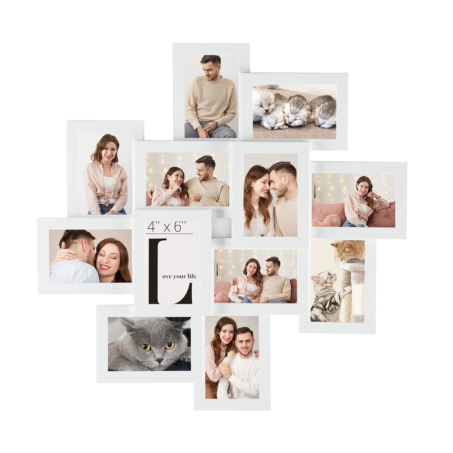 4X6 Collage Picture Frames, 12-Pack Picture Frames Collage For Wall Decor, White