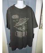 Lands&#39; End Gray SS Planet Profile Saturn T-Shirt Size L (14/16) Boy&#39;s EUC - $418.54 MXN