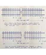 1972 Railroad Bangor Aroostook Cross Tie Distribution Blueprint E3 Train... - €72,93 EUR