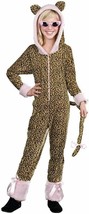 Crazy Cat Leopard Jumpsuit w/HOOD Child Halloween Costume Girls Size Medium 6-8 - £23.39 GBP