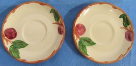 2 Vintage Franciscan Apple Saucers Earthenware Excellent 1960&#39;s - £3.92 GBP