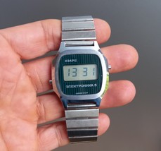 Rare Vintage Russian Soviet Digital LCD Watch ELEKTRONIKA 5 NOS Unworn - £148.89 GBP