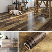 Livelynine 15.8X197&quot; Wood Contact Paper for Floors Waterproof Peel and S... - $26.79