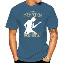 Never Underestimate An Old Man With A B Guitar Mens Black T-Shirt For Youth Midd - £89.04 GBP