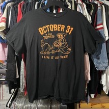 October 31 Is For Tourists Adult Large Black T Shirt Halloween Pre Owned... - $13.49