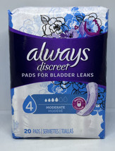 Always Discreet Incontinence Pads #4 Moderate for Bladder Leaks Scent - ... - £23.25 GBP