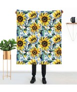 Thick sunflower flower decorative Flannel  fleece throw blanket  for Sof... - $22.99+