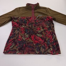 Columbia AL2906 Women’s Brown Multicolor 1/4 Button Pullover Fleece Sweatshirt M image 13
