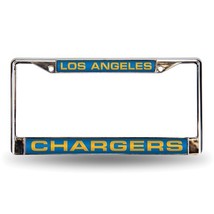 NFL Los Angeles Chargers Laser Chrome Acrylic License Plate Frame - £23.69 GBP