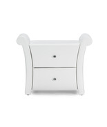 Albany Matte White PU Leather 2 Storage Drawers Nightstand - $3,412.01 MXN