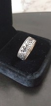 Antico anello vintage a fascia celtica da uomo in argento massiccio 925,... - £86.42 GBP