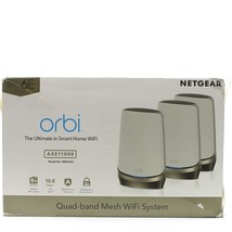 NETGEAR Orbi WiFi 6E AXE11000 Quad Band Mesh WiFi System Brand New, Read... - £683.57 GBP