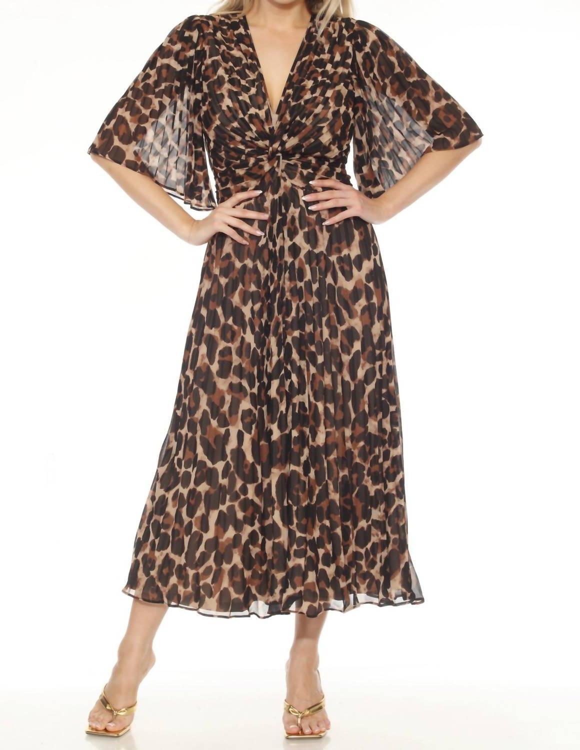 Joseph Ribkoff Animal Print Chiffon Dress Size 8 (UK 10) - $164.34