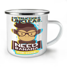 Need Banana Monkey NEW Enamel Tea Mug 10 oz | Wellcoda - £17.78 GBP