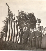 GAR Veterans Military Memorial Cemetery Large American Flag RPPC Postcard - $61.37