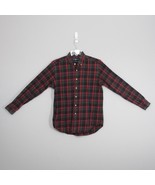 Ralph Lauren Men&#39;s Button Front Shirt Long Sleeve Classic Fit Plaid Red ... - £13.67 GBP