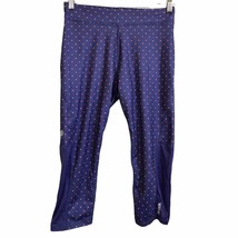 Reebok Play-Dry polka dot cropped mesh bottom workout leggings women’s size S - £21.17 GBP