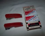 Lot of 2 Vintage Swingline Tot 50 Staplers + lots of staples - Made in USA - £15.81 GBP