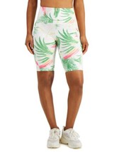 allbrand365 designer Womens Activewear Pastel Palms Bike Shorts,Palms Wh... - $28.54