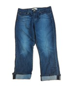Levi Strauss Signature Mid-Rise Capri Jean Women&#39;s 12 W31 Denim Cuffed Hem  - $14.99