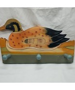Wooden Duck Hanging Wall Coat Hanger Decor 12&quot; X 7&quot; - $36.66 CAD