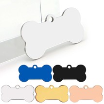 Wholesale 100 Pieces Stainless Steel Bone Pet Identity Dog ID Tag Personalized L - £119.25 GBP+