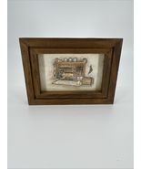 Vintage Miniature Framed Art Print Country Cottage Core Theme 4x5” - $186.49 MXN