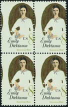 1436, Perf Shift Freak Error Block Mint NH 8¢ Emily Dickinson * Stuart Katz - £23.51 GBP